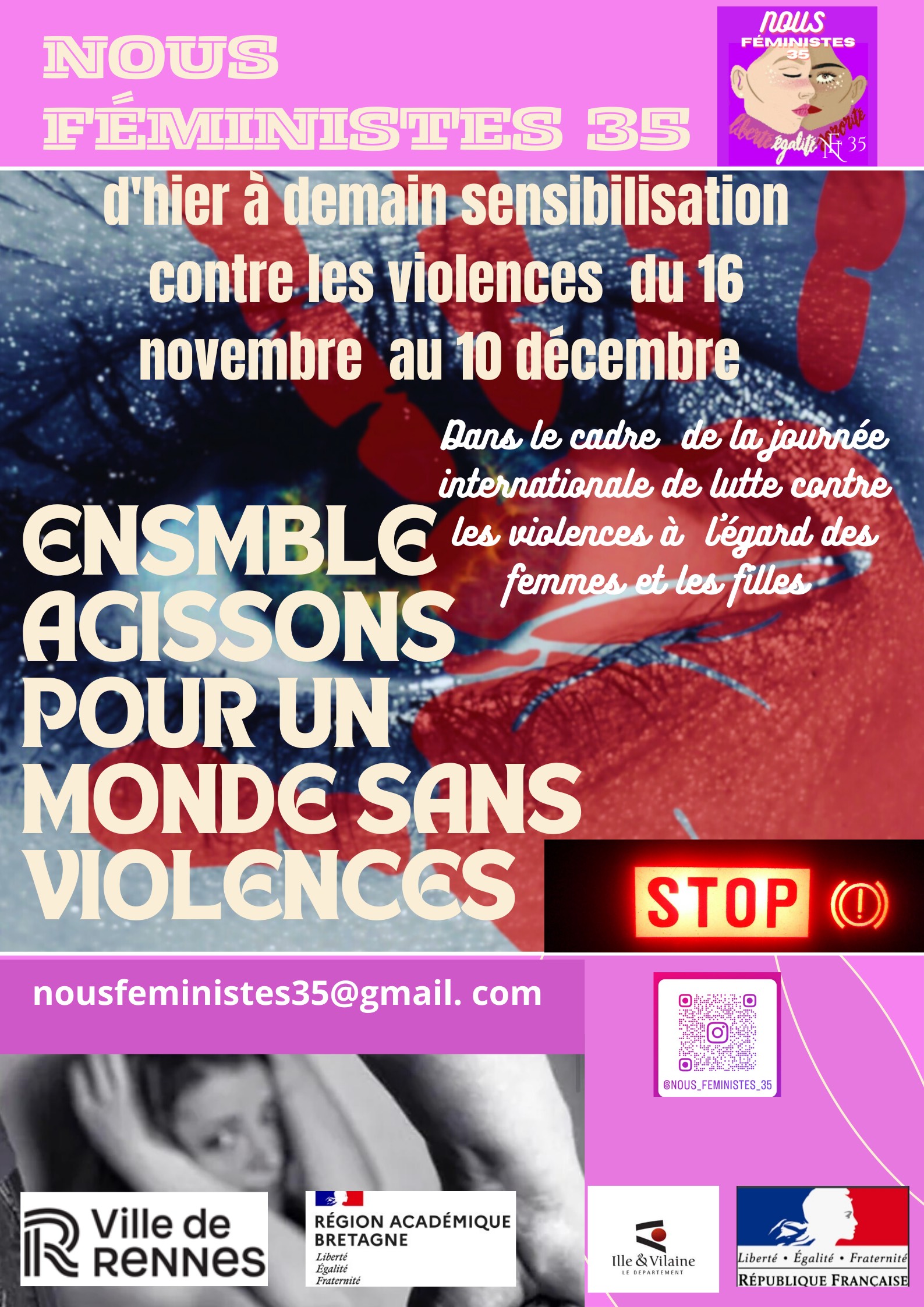 Affiche pour la journée contre les violences à l'égard des femmes et des filles