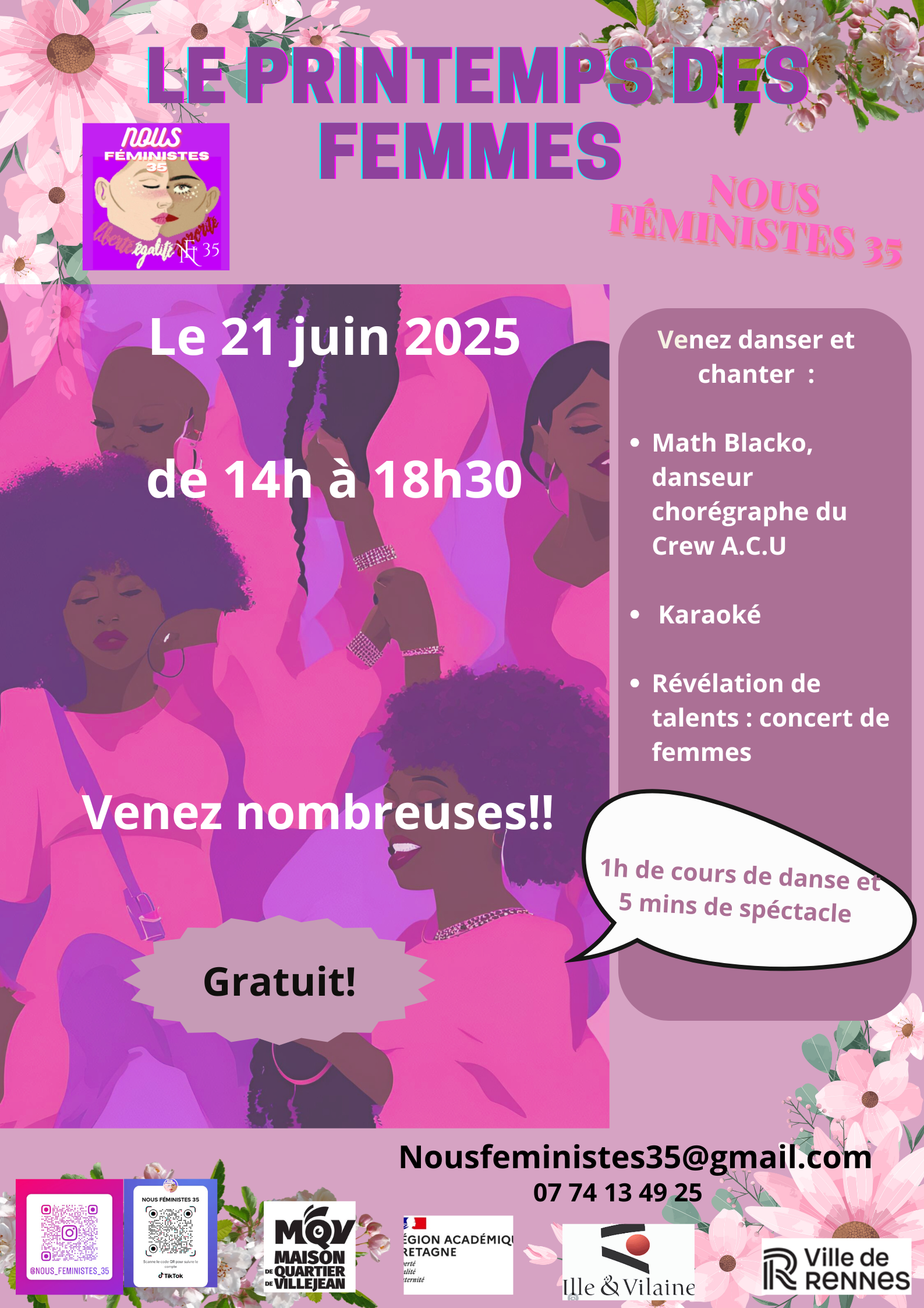 Affiche pour le printemps des femmes